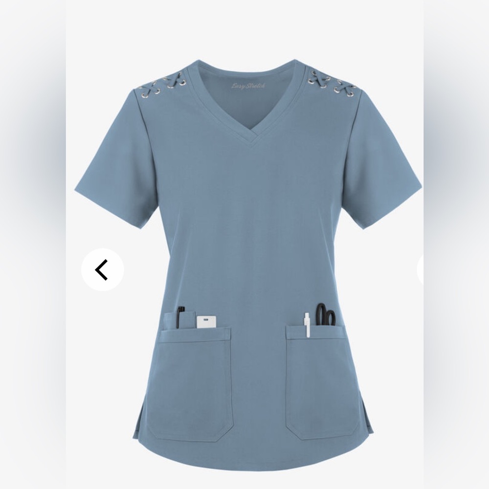Uniform Advantage Easy STRETCH by Butter-Soft™ Leila blue Scrub Top . Size XL .